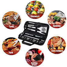 Carica l&#39;immagine nel visualizzatore di Gallery, WisFox Set di Utensili per Barbecue, 20 Pezzi Posate Barbecue Grill Set...