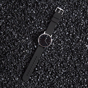 Archer Watch Straps | Ricambio di Cinturino Silicone per Uomo e 22mm, Nero - Ilgrandebazar