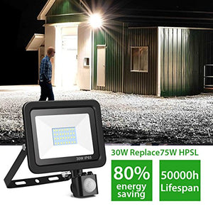 Faretto LED Con Sensore Di Movimento 30W, Minger Proiettore Esterno... - Ilgrandebazar