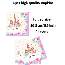 Carica l'immagine nel visualizzatore di Gallery, Jolily Decorazioni Compleanni Unicorno Pacco 16 Ospiti, 1* Multicolore - Ilgrandebazar