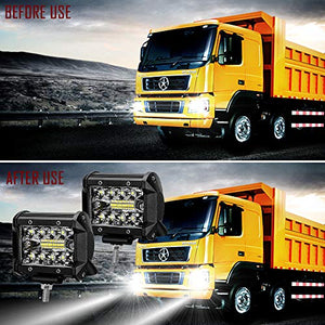 Faro da Lavoro LED 4 Pollici 60W Faretti Fendinebbia 12V 4