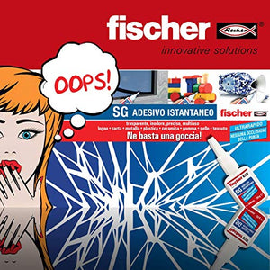 Fischer SG20 Adesivo istantaneo - Colla Ultra rapida Attacca Tutto per... - Ilgrandebazar