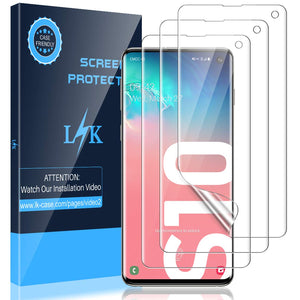 LK [3 Pezzi] Pellicola Protettiva per Samsung Galaxy S10, Transparent - Ilgrandebazar