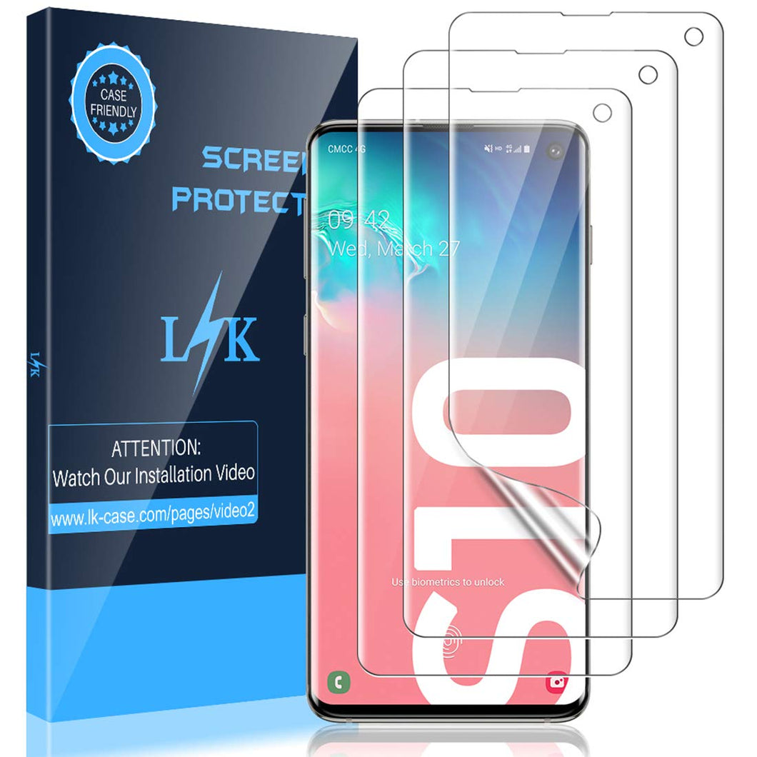 LK [3 Pezzi] Pellicola Protettiva per Samsung Galaxy S10, Transparent - Ilgrandebazar