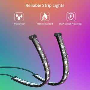 Govee Striscia LED Auto con Telecomando, Aggiornato 2-in-1 Design 4*22cm, Rgb - Ilgrandebazar