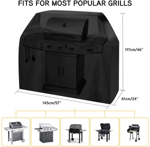 Estefanlo - Copertura per barbecue in tessuto Oxford resistente, impermeabile, antipolvere, anti-UV, per barbecue all'aperto, lunghezza: 145 cm, larghezza: 61 cm, altezza: 117 cm, 46 cm (146)