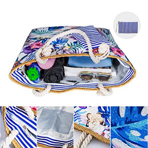 Czemo borsa da spiaggia grande con chiusura zip XXL Borse a Mano Borsa 26