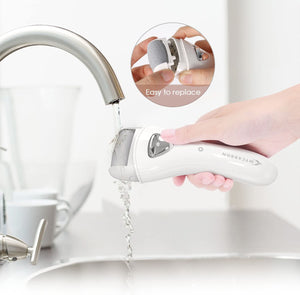 MYCARBON Pedicure Elettrico Professionale Piedi Attrezzi per Pedicure Rimuovere Calli Ricaricabile Cura dei Piedi Levigatore Duroni Compresi Rulli di Ricambio