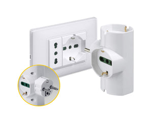 Vimar RI.00316.B Adattatore elettrico multiplo verticale, 3 prese Bianco - Ilgrandebazar