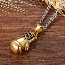 Carica l&#39;immagine nel visualizzatore di Gallery, Cupimatch punk rock in acciaio inox Pendente Ciondolo Collana Boxe Guanti a... - Ilgrandebazar