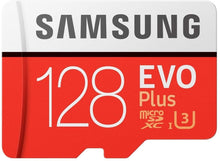Carica l'immagine nel visualizzatore di Gallery, Samsung, Evo Plus, Micro SD SDXC da 128 GB, classe 10 U3, scheda di memoria, 100MB/S, 4K Ultra HD, MB-MC128HA/EU