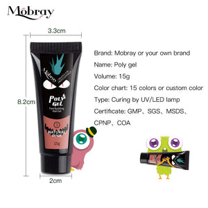 Mobray - Kit di ricostruzione unghie in polygel, 4 pezzi da 15 g SetB - Ilgrandebazar