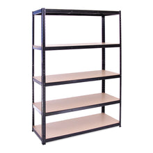 Carica l'immagine nel visualizzatore di Gallery, Scaffale per Garage - Scaffalatura - 180cm x 120cm x 45cm - Nero - 5 Black