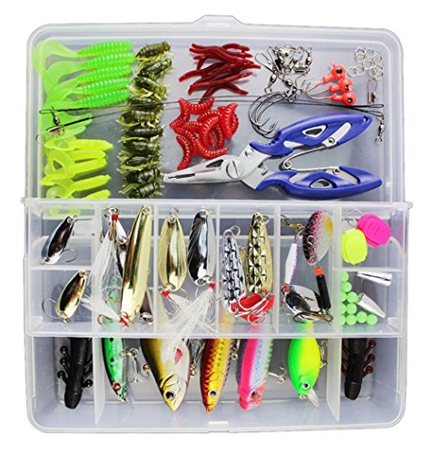 Vicloon Esche da Pesca, 120 Pezzi Artificiali Pesca Contiene...