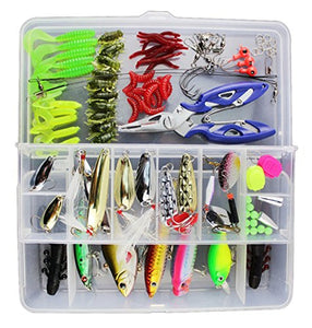 Vicloon Esche da Pesca, 120 Pezzi Artificiali Pesca Contiene...
