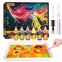 Carica l&#39;immagine nel visualizzatore di Gallery, Coodoo Vernice marmorizzante ad acqua per bambini, kit di artigianato per ragazze e ragazzi, per bambini dai 6 agli 8-12 anni
