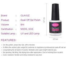 Carica l&#39;immagine nel visualizzatore di Gallery, Clavuz Smalto Semipermanente Gel Soak off UV LED Ricostruzione Kit 002 Rosso - Ilgrandebazar
