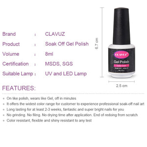 Clavuz Smalto Semipermanente Gel Soak off UV LED Ricostruzione Kit 002 Rosso - Ilgrandebazar