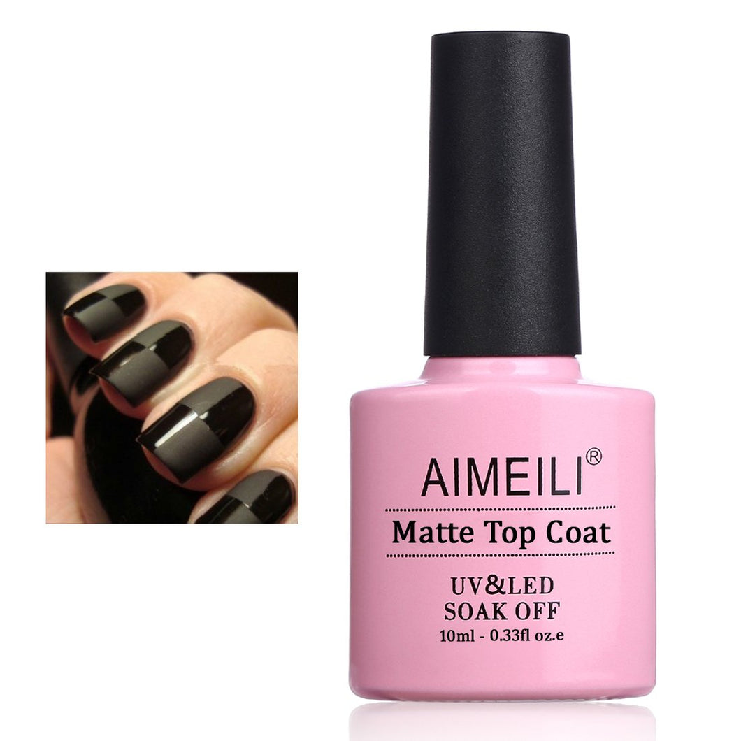 AIMEILI Matte Top Coat Opaca Smalto Semipermente in Gel Soak top coat - Ilgrandebazar
