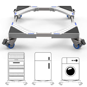 Dewel Base mobile regolabile 44,8 ~ 69 cm per lavatrice multifunzione con 4... - Ilgrandebazar