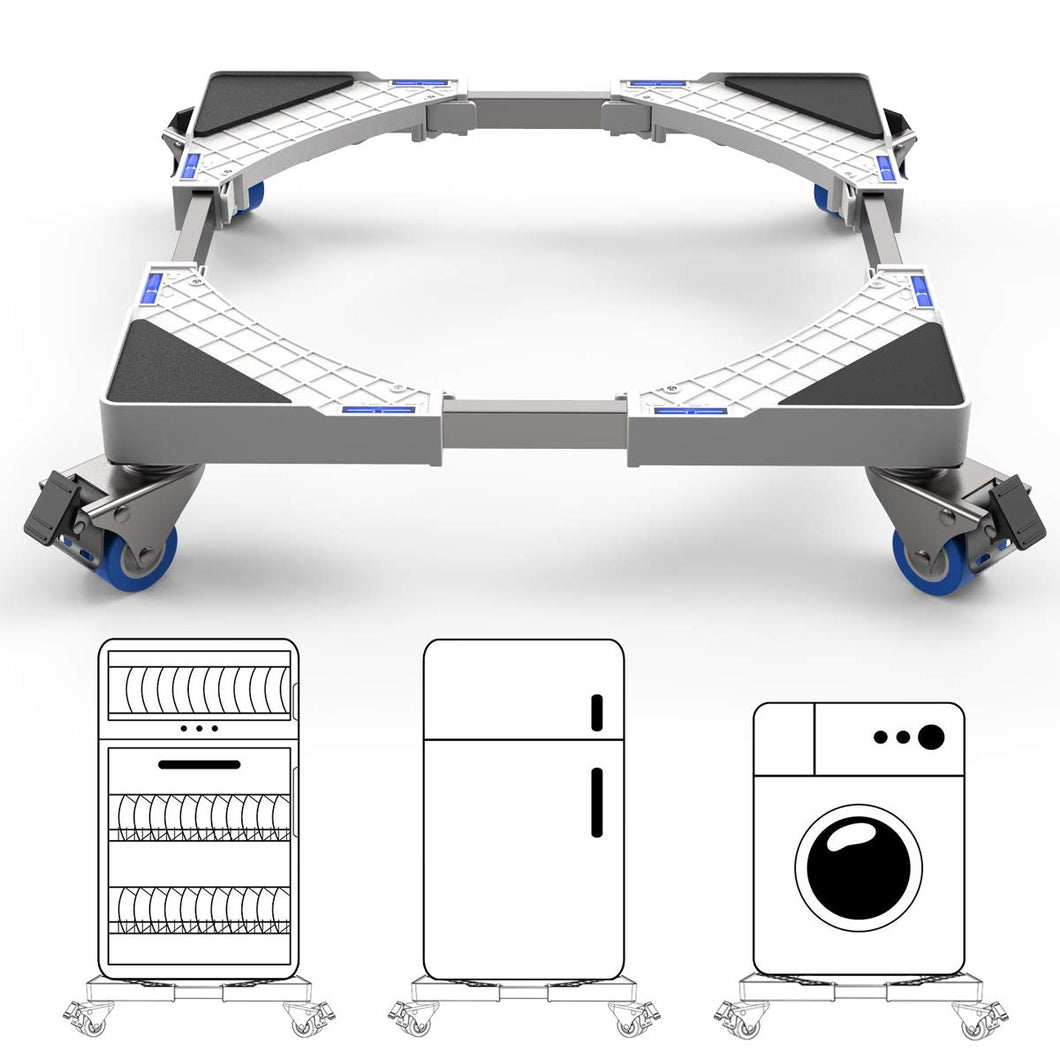 Dewel Base mobile regolabile 44,8 ~ 69 cm per lavatrice multifunzione con 4... - Ilgrandebazar