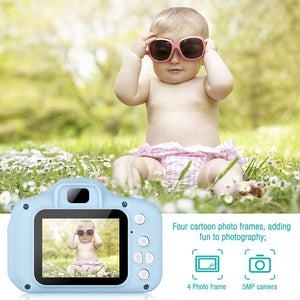 Komake Fotocamera Bambini,Fotocamere Digitali per Bambini Ricaricabile Giocattolo da 2 Pollici Schermo HD 1080P,Regalo Giocattolo per Ragazzi e Ragazze da 3 a 12 Anni (Blu,con Scheda 32GB)