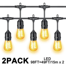 Carica l&#39;immagine nel visualizzatore di Gallery, Svater Catena Luminosa Lampadina Commerciale S14 2x15M Luci a Stringa Eu&amp;uk - Ilgrandebazar
