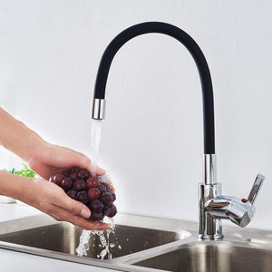 Auralum Rubinetto Flessibile per Cucina Miscelatori Nero - Ilgrandebazar