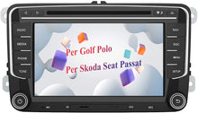 Carica l&#39;immagine nel visualizzatore di Gallery, AWESAFE Autoradio 2 Din per VW Volkswagen Golf 5 6 Polo Passat Skoda Seat Tiguan, 7 Pollici con GPS Navigatore Car Radio Supporta la funzione Comandi al volante Bluetooth Vivavoce CD DVD SD USB RDS