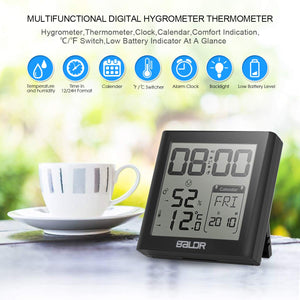 FOCHEA Termometro Igrometro Digitale, Stazione Meteorologica, Termoigrometro... - Ilgrandebazar