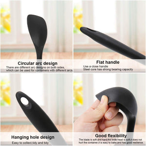 joyoldelf Set da Cucina in Silicone 5 Pezzi - Spatole, 11.4*3.2*3.9, Nero - Ilgrandebazar