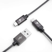 Carica l&#39;immagine nel visualizzatore di Gallery, Cavo Micro USB [ 1M - 2Pezzi ] Rampow Trasferimento Dati e Ricarica Rapida, Antigroviglio Nylon, Cavo USB Micro USB Compatibile per Samsung S7/S6, Xiaomi, Huawei - Grigio siderale