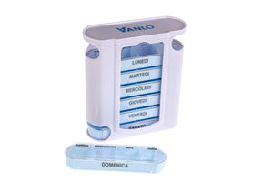 VANLO - Tower Portapillole, 4 linee di pianificazione giornaliera, Blue - Ilgrandebazar