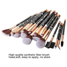 Carica l&#39;immagine nel visualizzatore di Gallery, Pennelli Make Up gee-rgeous 16 pz Magic marmo sintetico premium black - Ilgrandebazar