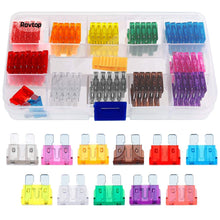 Carica l&#39;immagine nel visualizzatore di Gallery, Rovtop 120pcs+1Clip (2A 3A 5A 7.5A 10A 15A 20A Lamellari Fusibili Colorati - Ilgrandebazar