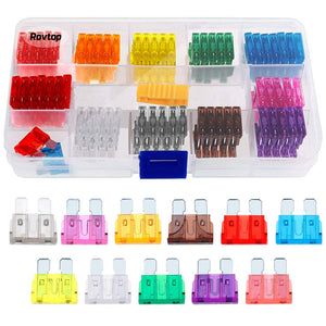 Rovtop 120pcs+1Clip (2A 3A 5A 7.5A 10A 15A 20A Lamellari Fusibili Colorati - Ilgrandebazar