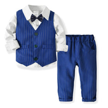 Carica l&#39;immagine nel visualizzatore di Gallery, Zoerea 3 Pezzi Bambini Ragazzi Abbigliamento Set Camicia con Papillon +...