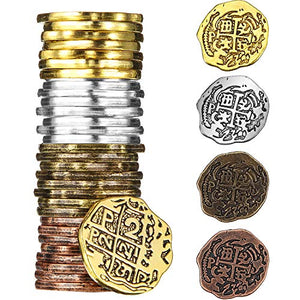 Hicarer 35 Pezzi in Metallo Pirate Coubles Repliche Spagnole Tesoro Pirata... - Ilgrandebazar