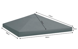 Quick-Star - Copertura di Ricambio per Gazebo Rank Pavillon, 3 x 3 m,... - Ilgrandebazar