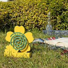 Carica l'immagine nel visualizzatore di Gallery, Porta Zampirone in Metallo Fiore Giallo. Portazampirone da interno o da esterno 17X5X18cm