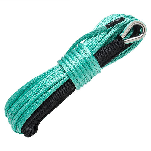 CarBole Synthetic Winch Line Cavo Corda 6mm x 15m con Fodero x 15m, Verde - Ilgrandebazar