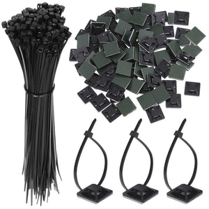 Faburo 100pz Autoadesivo Clip Cavo Fermacavi Supporto, Nero+100pz Fascette... - Ilgrandebazar