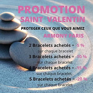 ARMONY PARIS Bracciale Protezione, Marca francese, Pietra Naturale,... - Ilgrandebazar
