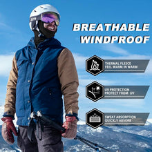 Carica l&#39;immagine nel visualizzatore di Gallery, ROCKBROS Passamontagna Moto Invernale Termico con Pile Balaclava Sottocasco Caldo Multifunzionale per Ciclismo Sci Antivento Traspirante Unisex Taglia Unica Logo Riflettente Nero