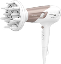 Carica l'immagine nel visualizzatore di Gallery, Rowenta CV5830 Studio Dry Glow Asciugacapelli con Booster Ionico, Phon per Capelli 2100W, Tecnologia Effiwatts, Thermo Control, 1 Diffusore e 1 Concentratore, 6 Combinazioni di Velocità/Temperatura