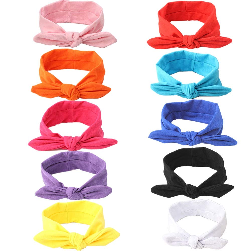 GUIFIER 9 Pezzi Fasce per bambina con fiocchi neonato in cotone... - Ilgrandebazar