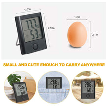 Carica l&#39;immagine nel visualizzatore di Gallery, BACKTURE Termometro Igrometro Digitale, 2 Pack Termoigrometro da Interno nero - Ilgrandebazar
