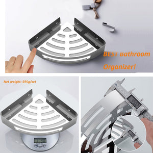 Mensola angolare per Bagno WC-Shelf-Triangle, Doccia Inox (Triangolo) - Ilgrandebazar