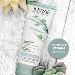JOWAÉ Gel Viso Detergente Purificante a Risciacquo con Loto Sacro, per Pelle Mista e Grassa, anche Sensibile, Formato da 200 ml