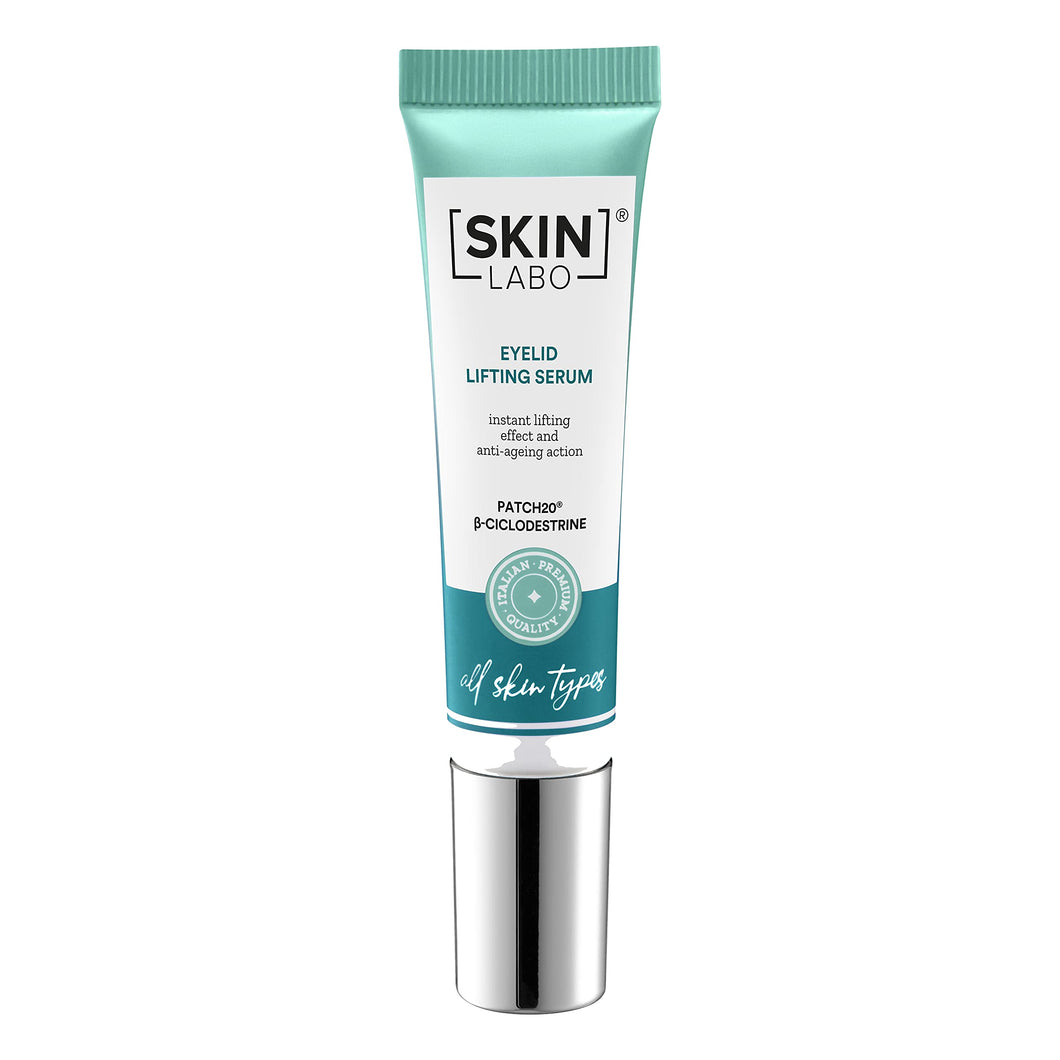 SkinLabo - Siero effetto lifting palpebre. Contorno occhi per palpebre cadenti, idratante e tonificante. Per tutti i tipi di pelle. 15 ml.